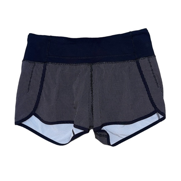 Lululemon Athletica speed shorts black and white Dottie women’s size 4 - Picture 1 of 5